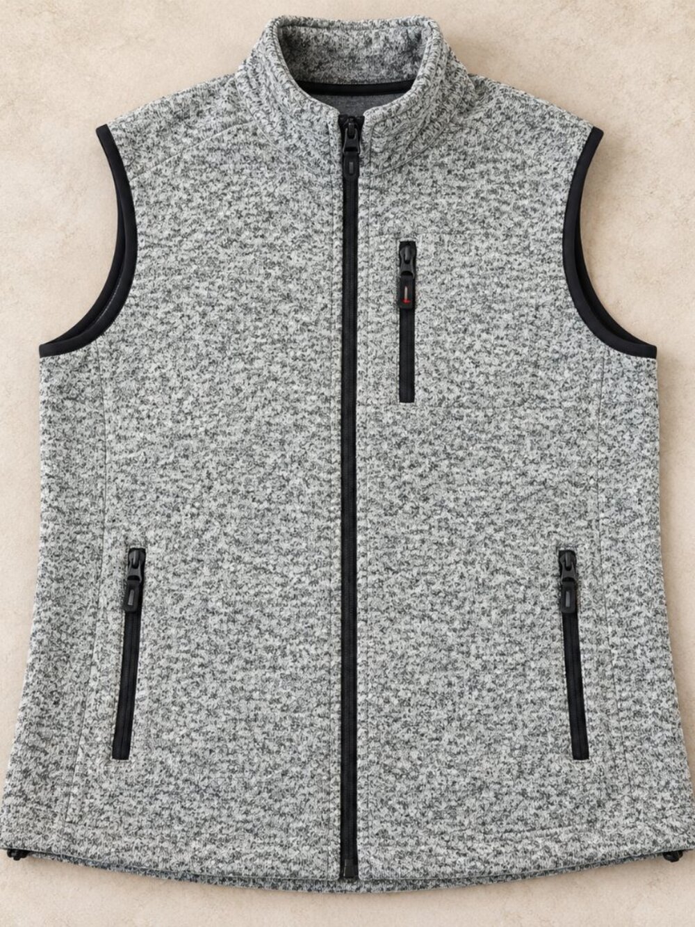 Orvis Gray Sweater Fleece Full Zip Vest Men's L Outdoor Golf Layer